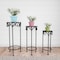 Nature Spring Set of 3 Plant Stands, Indoor/Outdoor Nesting Wrought Iron Metal Round Decorative Potted Plant, Black 958606LFA - alternate 1